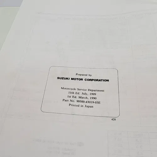 1991-1998 Suzuki Dr350 Dr350s Service Manual  Dr 350 350s Repair Shop Parts List