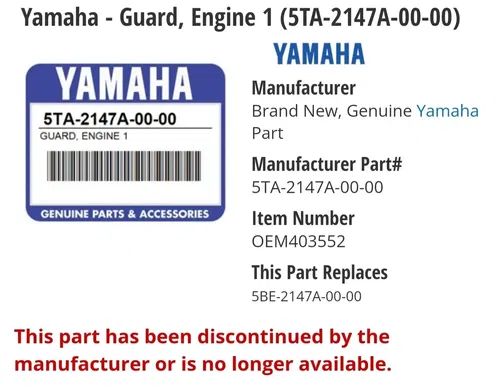 2003 2003-2006 YAMAHA WR450F Engine Guard Engine Protector Water Pump Guard OEM