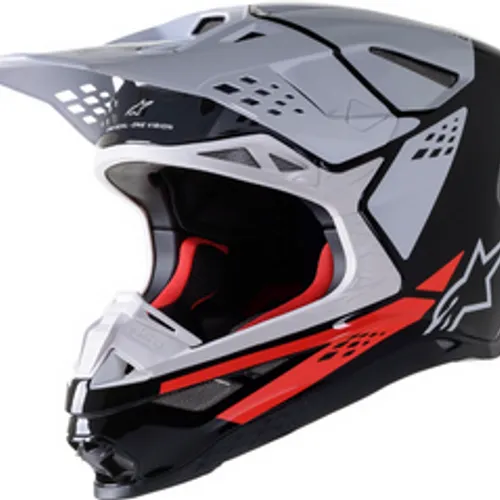 NEW Alpinestars Supetech SM8 Factory Helmet Black/red/White