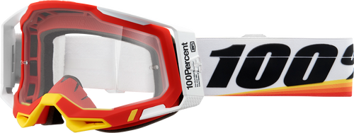 100% Racecraft 2 Goggles - Arsham Red - Clear