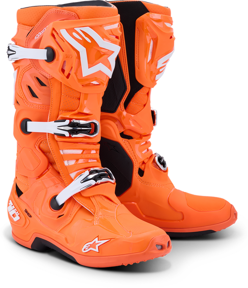Alpinestars Tech 10 Supervented Boots - Orange Fluo/Black/White - MX26