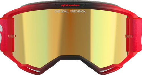 Alpinestars Vision 5 Blaze Goggles - Red - Gold Mirror