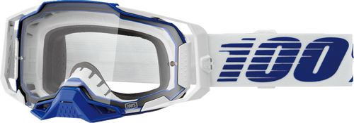 100% Armega Goggles - Blue - Clear