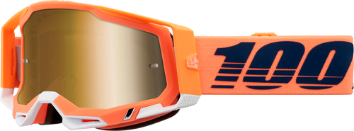 100% Racecraft 2 Goggles - Coral - True Gold Mirror