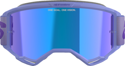 Alpinestars Vision 5 Wordmark Goggles - Purple - Blue Mirror