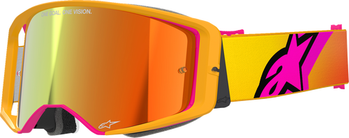 Alpinestars Supertech Corp Goggles - Yellow/Pink - Red Mirror