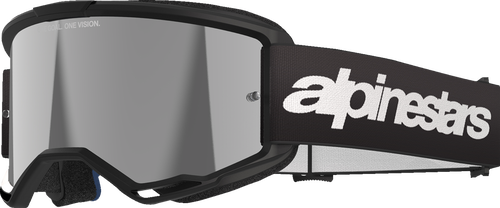 Alpinestars Vision 3 Wordmark Goggles - Black - Silver Mirror
