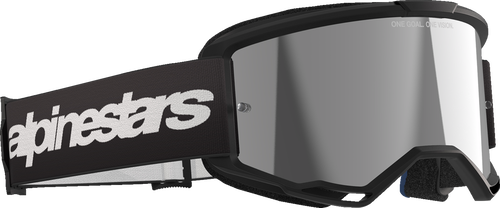 Alpinestars Vision 3 Wordmark Goggles - Black - Silver Mirror
