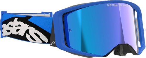 Alpinestars Supertech Stream Goggles - Blue - Blue Mirror