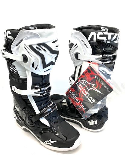 NEW Alpinestars Tech 10 Boots Black/White ALL SIZES