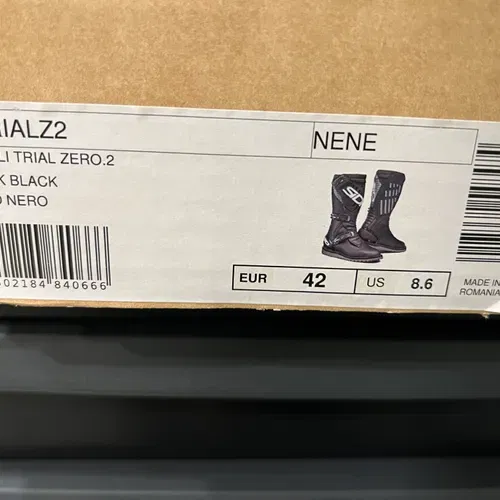 Sidi Trial Boots Zero 2.0 Size 42eu / 8.5 Us