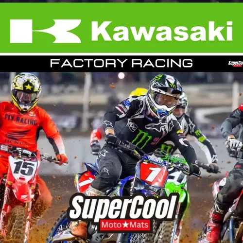 Kawasaki 2' x 8' SuperCool Banner - Great for the Pits, Garage, Display Decor