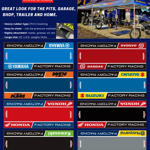 SuperCool Suzuki Factory Racing Mats - Large