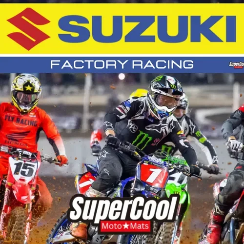Suzuki 2' x 8' SuperCool Banner - Great for the Pits, Garage, Display Decor