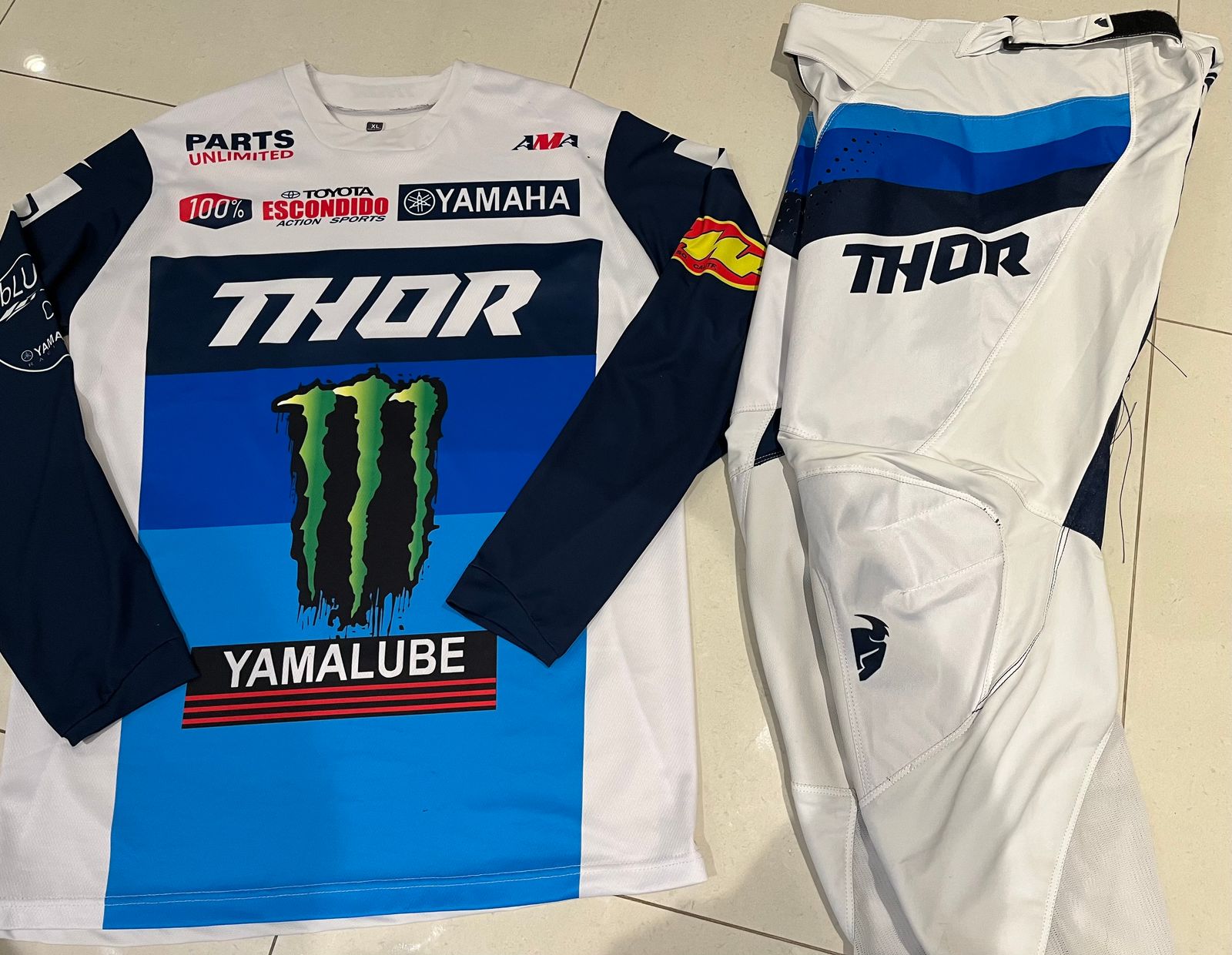 Thor Team Yamaha MX Pants and Jersey Combo