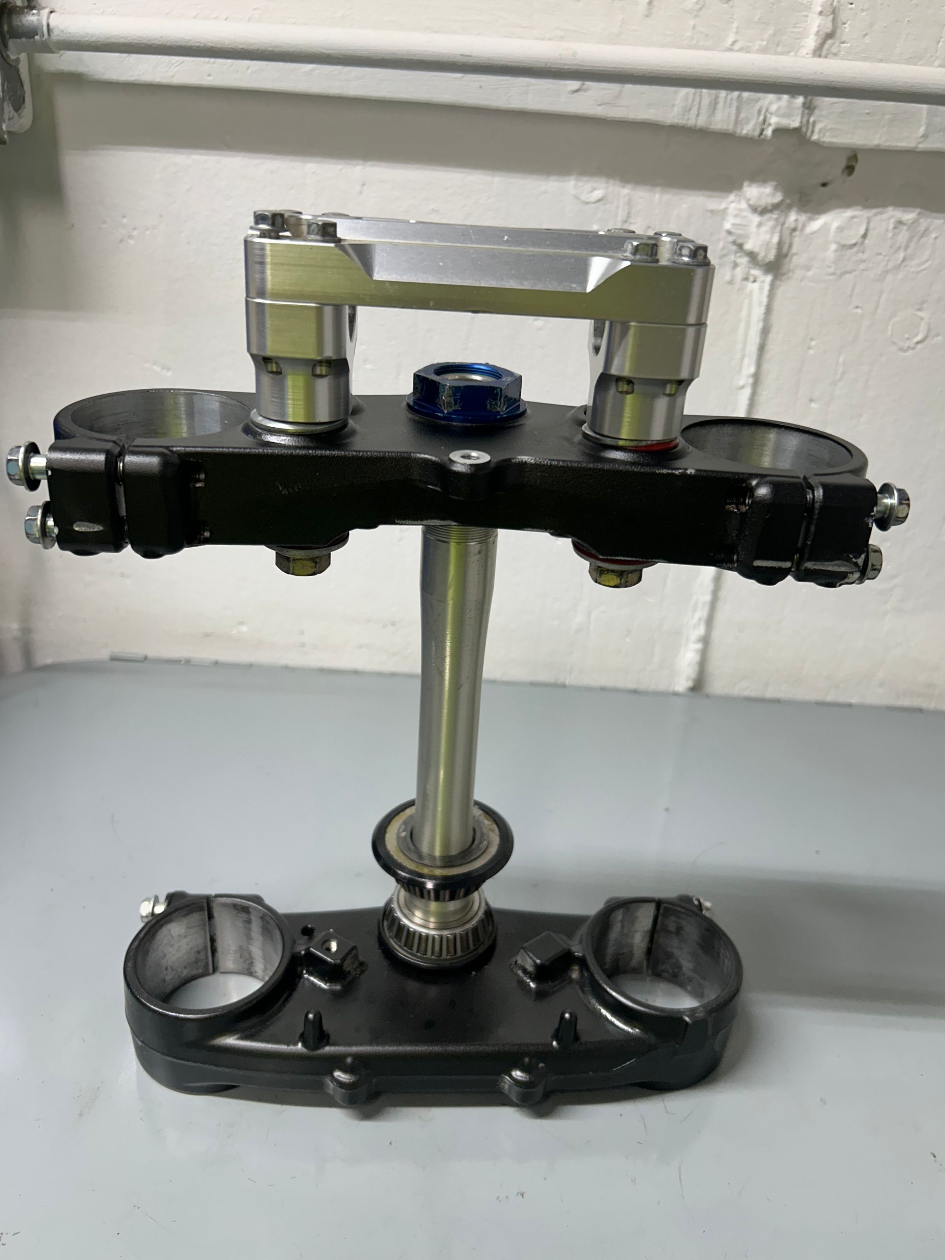 Yamaha Yz250f Triple Clamps With Rider Engineering Bar Clamps