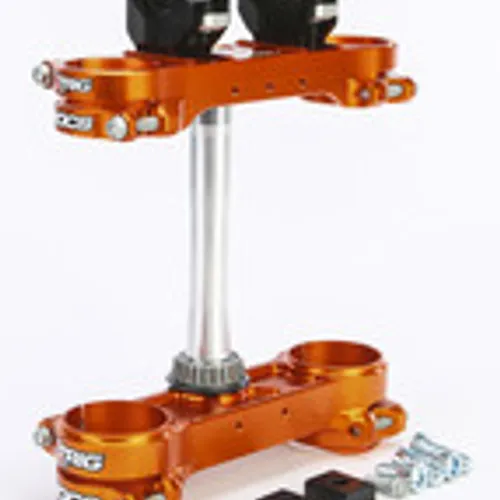 Xtrig Orange Triple Clamps with Bar Mounts