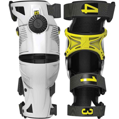 NEW PAIR Mobius X8 Knee Braces - White/Yellow (PAIR)