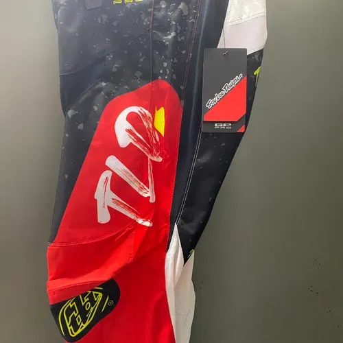 TLD GP Pro Pant Partical Glo Red Black Size 34