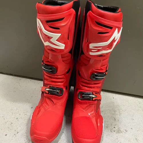 Alpinestars Tech 10 RED Boots - Size 11