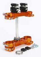 Xtrig Orange Triple Clamps with Bar Mounts