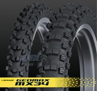 MX34 Dunlop COMBO 80/100-21, 110/90-19 