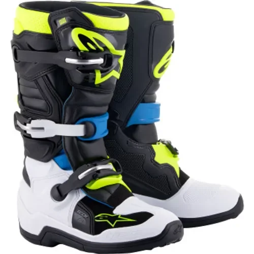 Tech 7S Youth Boot Black Blue Yellow Colorway