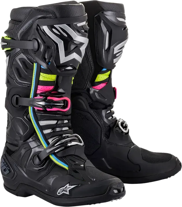 ALPINESTARS TECH 10 SUPERVENTED BOOTS BLACK HUE