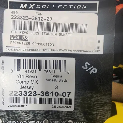 YTH Revo Comp MX Jersey ( Tequila Sunset/Black )