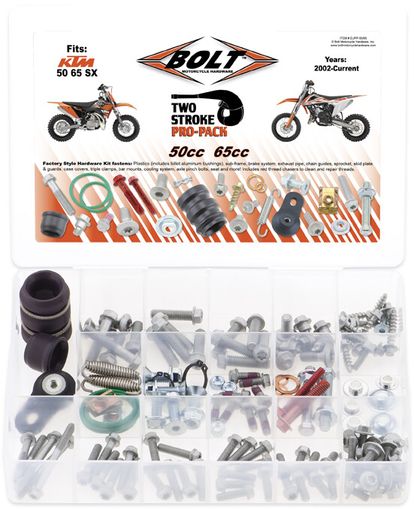 BOLT KTM 2 Stroke 50-65 Pro Pack Hardware kit