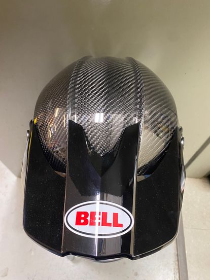 Bell Moto 10 Gloss Black Carbon White Helmet