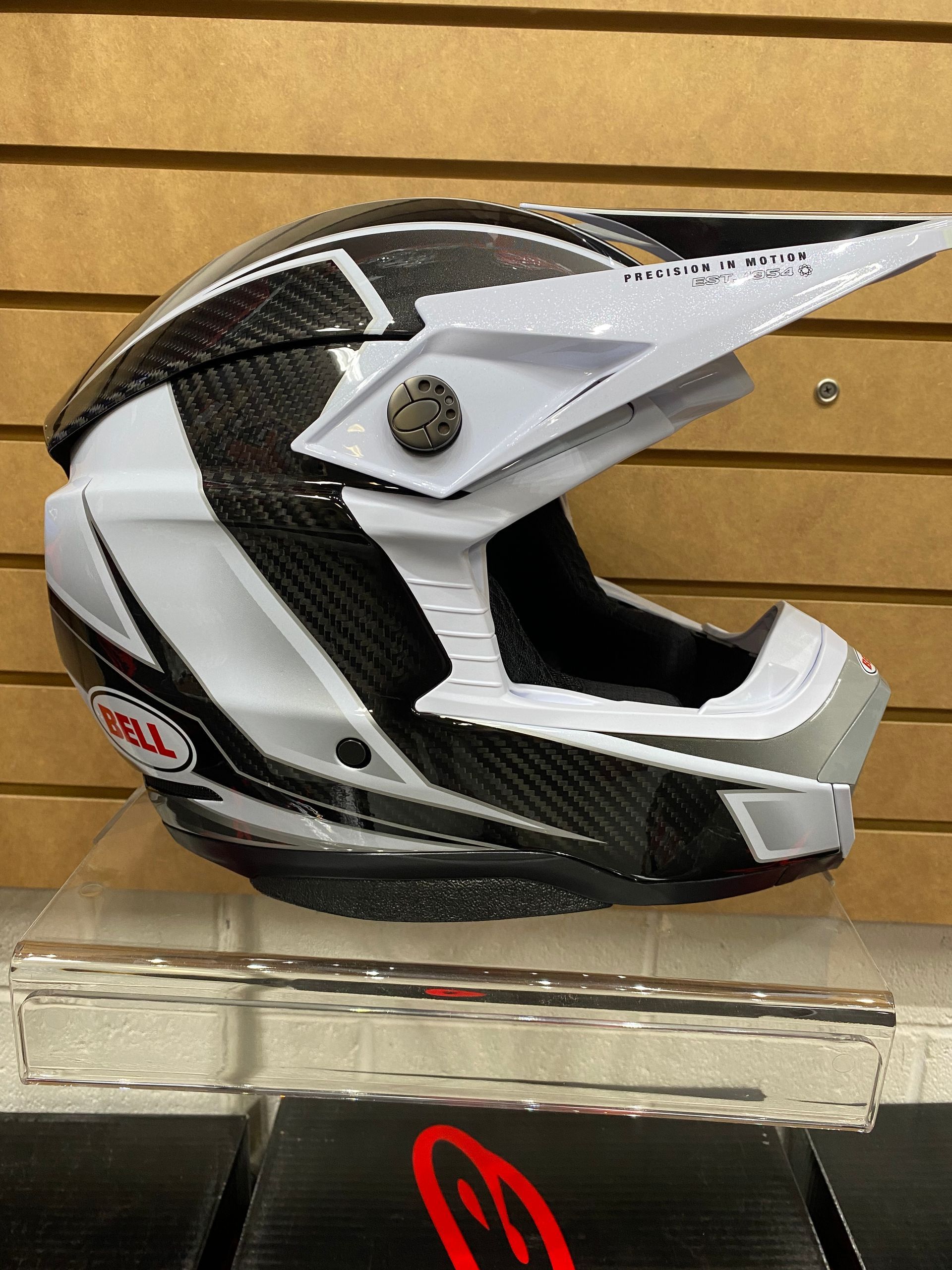 BELL Moto -10 Spherical Grid White Black Grey