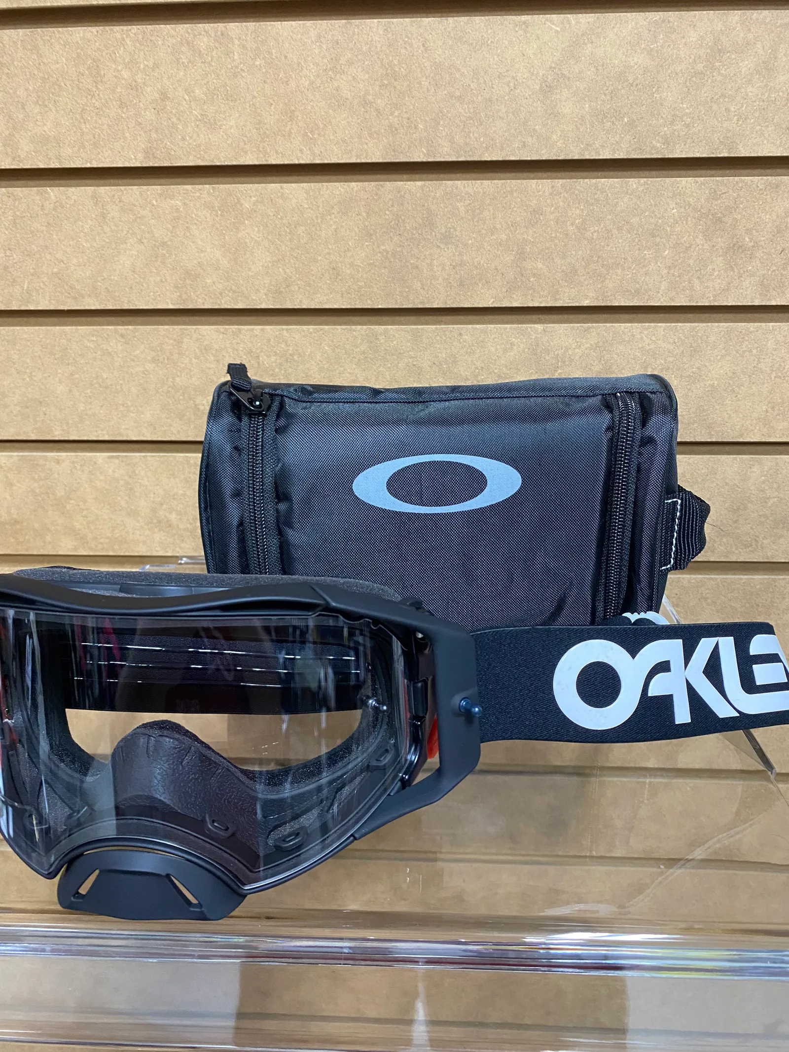 Oakley Airbrake Black White With Clear Lens
