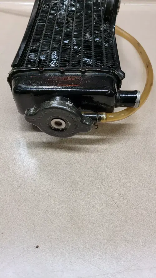 Kawasaki KDX 200 220 Right Radiator oem 95-06  Fill side
