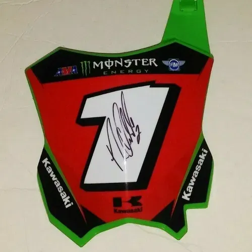 RYAN Villopoto #1 SIGNED  RED   Number  PLATE 