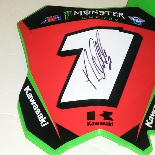 RYAN Villopoto #1 SIGNED  RED   Number  PLATE 