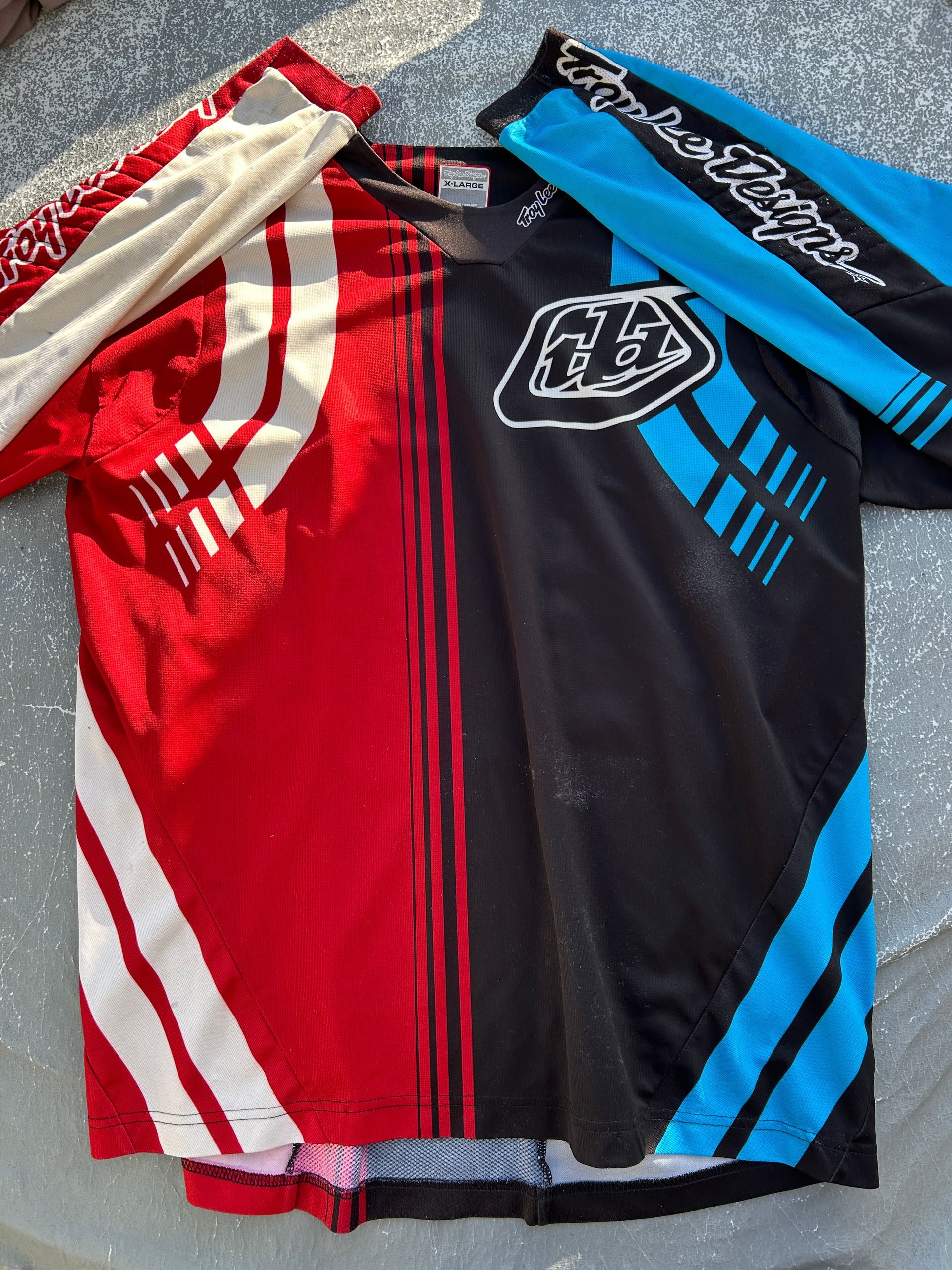 Troy Lee Designs Retro Red Black And Blue Moto Jersey