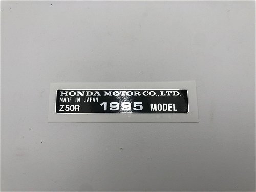 1995 Honda Z50R Frame Year Decal
