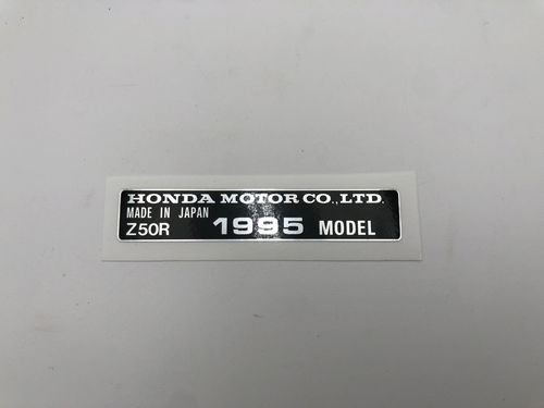 1995 Honda Z50R Frame Year Decal