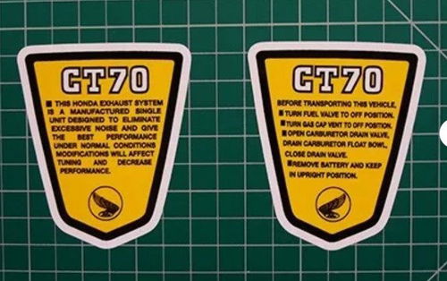 1973 Honda CT70 Frame Side Decal Set
