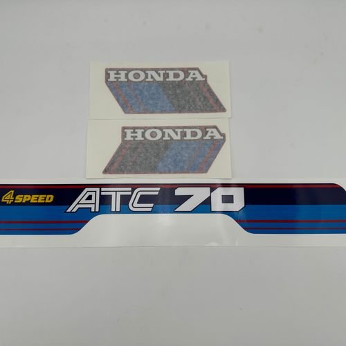 1985 Honda ATC70 Gas Tank and Rear Fender Decal Set