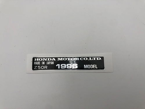 1996 Honda Z50R Frame Year Decal