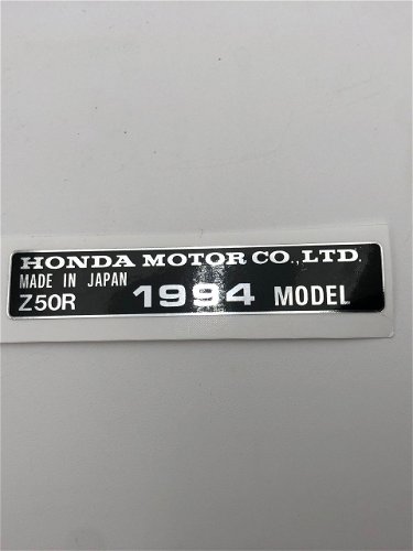 1994 Honda Z50R Frame Year Decal