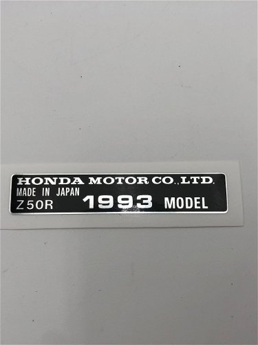 1993 Honda Z50R Frame Year Decal