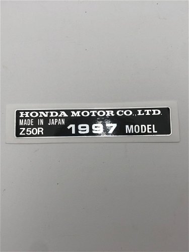 1997 Honda Z50R Frame Year Decal
