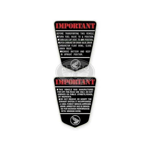 Honda CT70H Side Decal Set