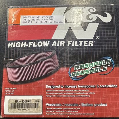 K&N HIGH-FLOW AIR FILTER