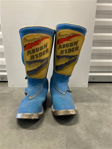 Retro Motocross Boots  Mr. Motorcycle Racing blue Pre-owned Size 6