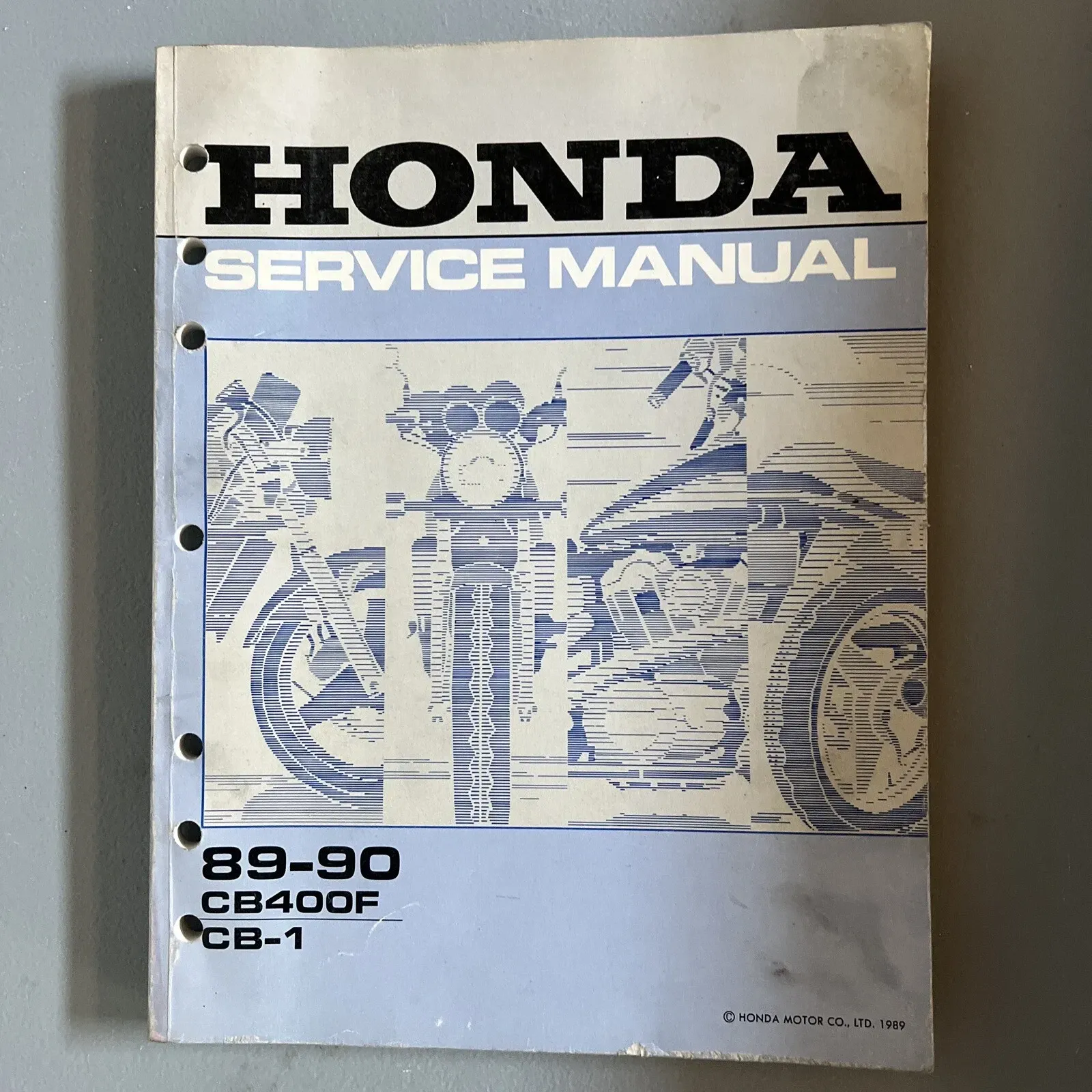 GENUINE OEM HONDA SERVICE REPAIR MANUAL 1989-1990 CB400F CB-1