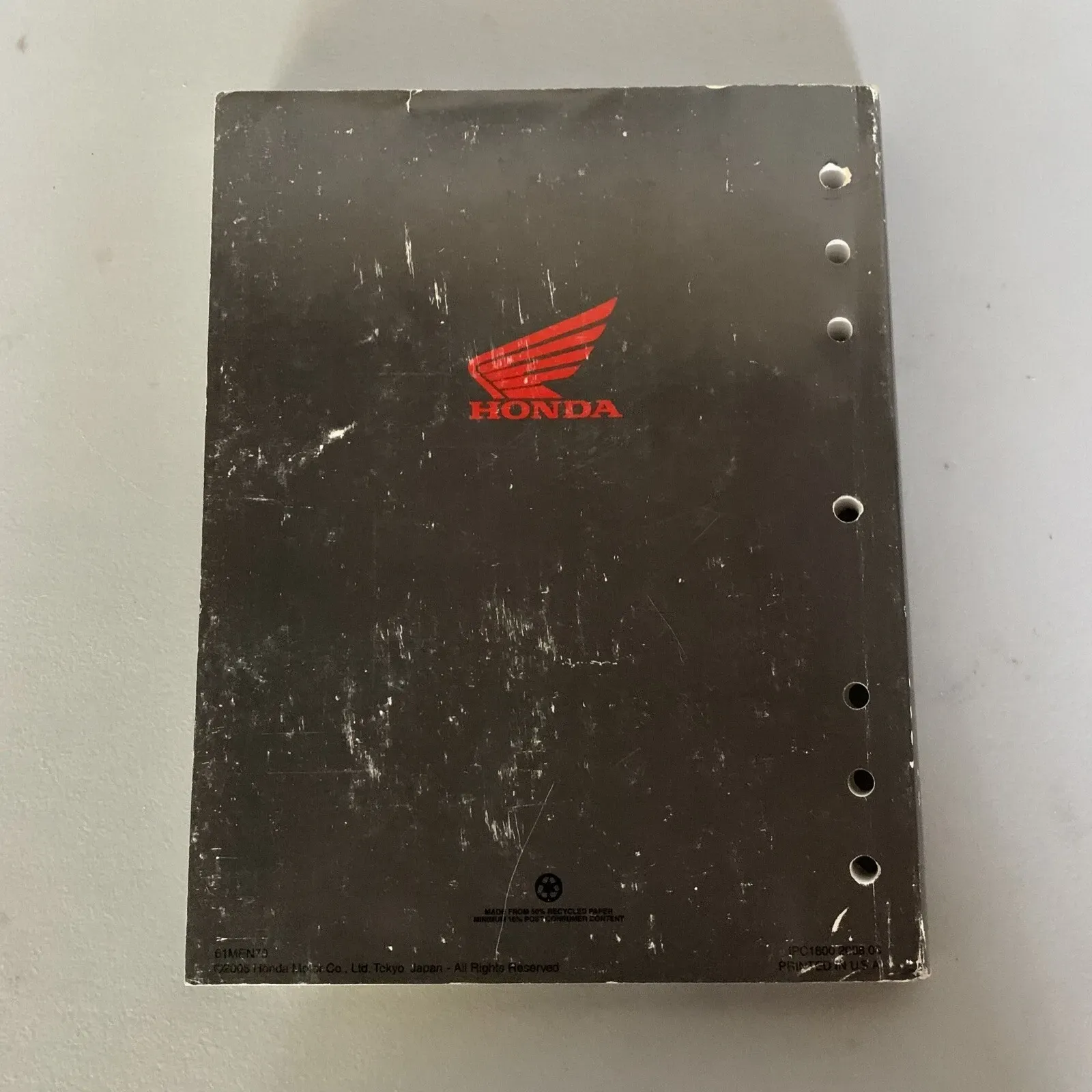 GENUINE OEM HONDA SERVICE MANUAL 2009 CRF450R REPAIR MAINTENANCE